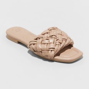 Carissa Woven Slide Sandals - Tan 8.5